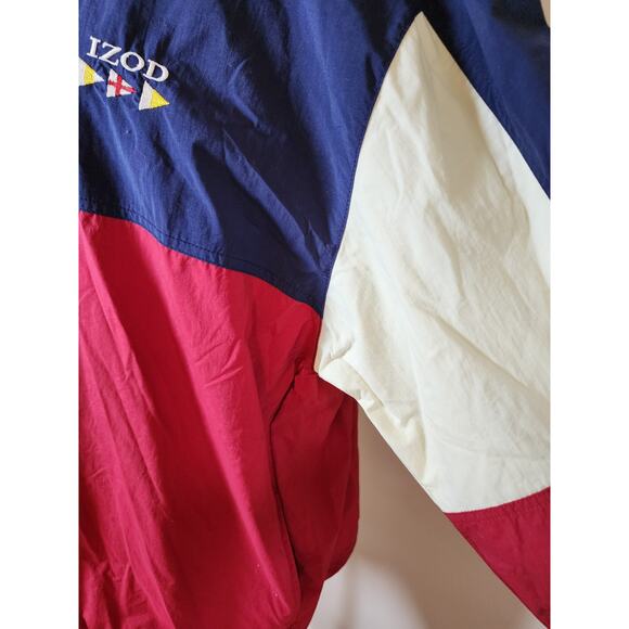 Izod Men's Nautical Colorbock Windbreaker Size Large - Picture 4 of 7